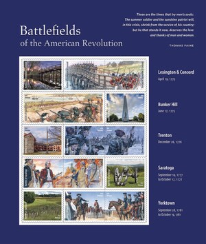 New Forever Stamps Commemorate Battlefields of the American Revolution
