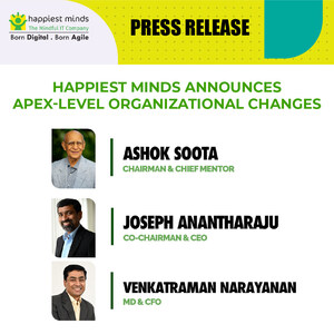 Happiest Minds announces apex-level organizational changes