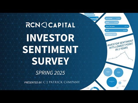 REAL ESTATE INVESTOR OPTIMISM DROPS TO LOWEST LEVEL IN TWO YEARS ACCORDING TO SPRING 2025 RCN CAPITAL INVESTOR SENTIMENT INDEX™